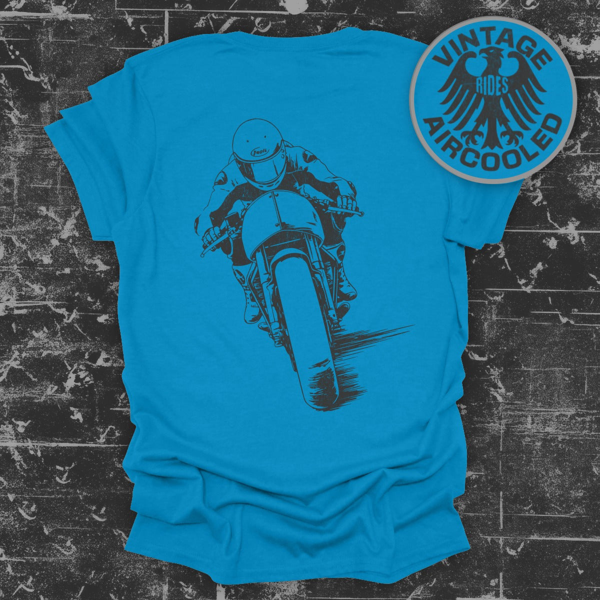 Vintage Rides Aircooled Motorcycle T-shirt product type