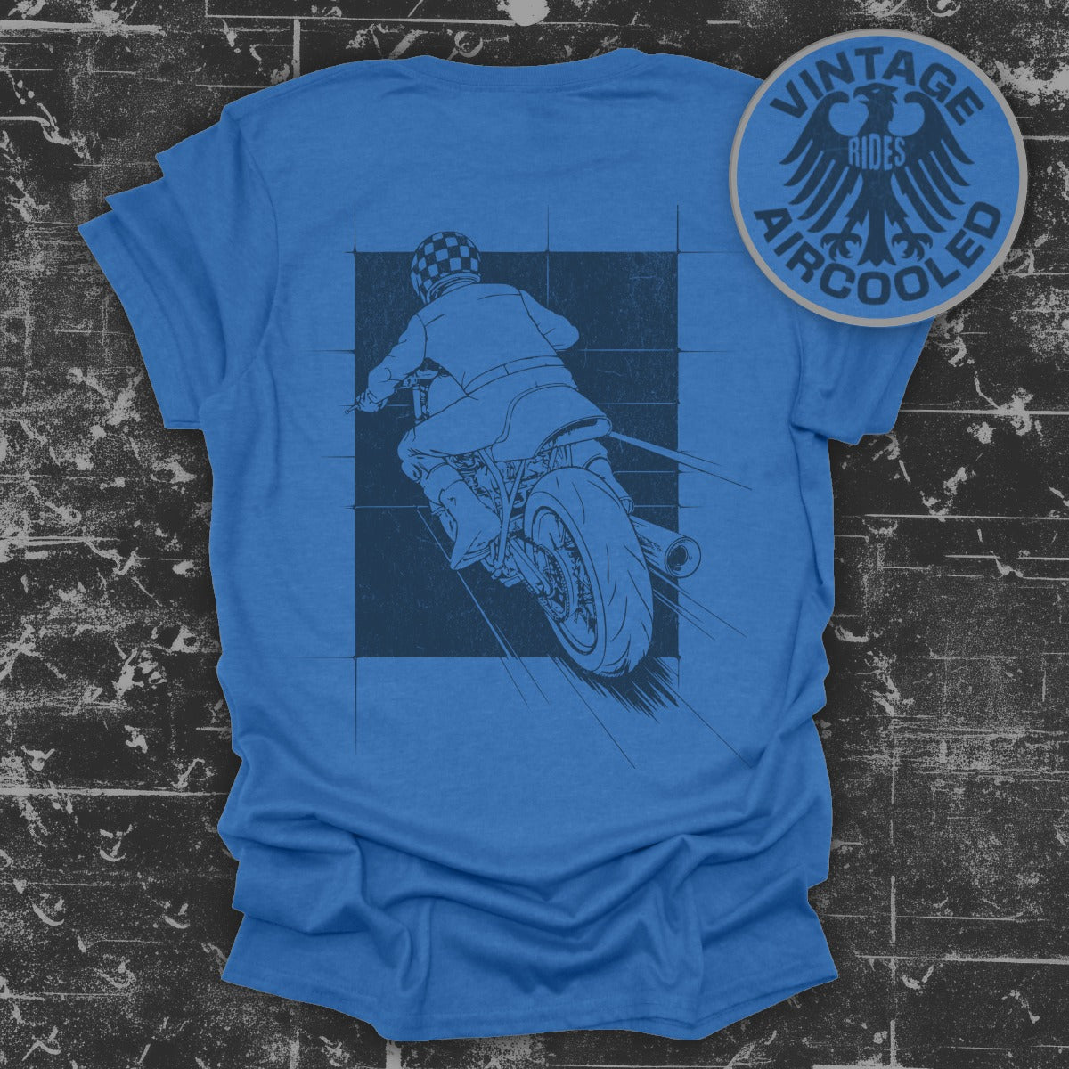 Vintage Rides Aircooled Graphic Biker T-Shirt product type