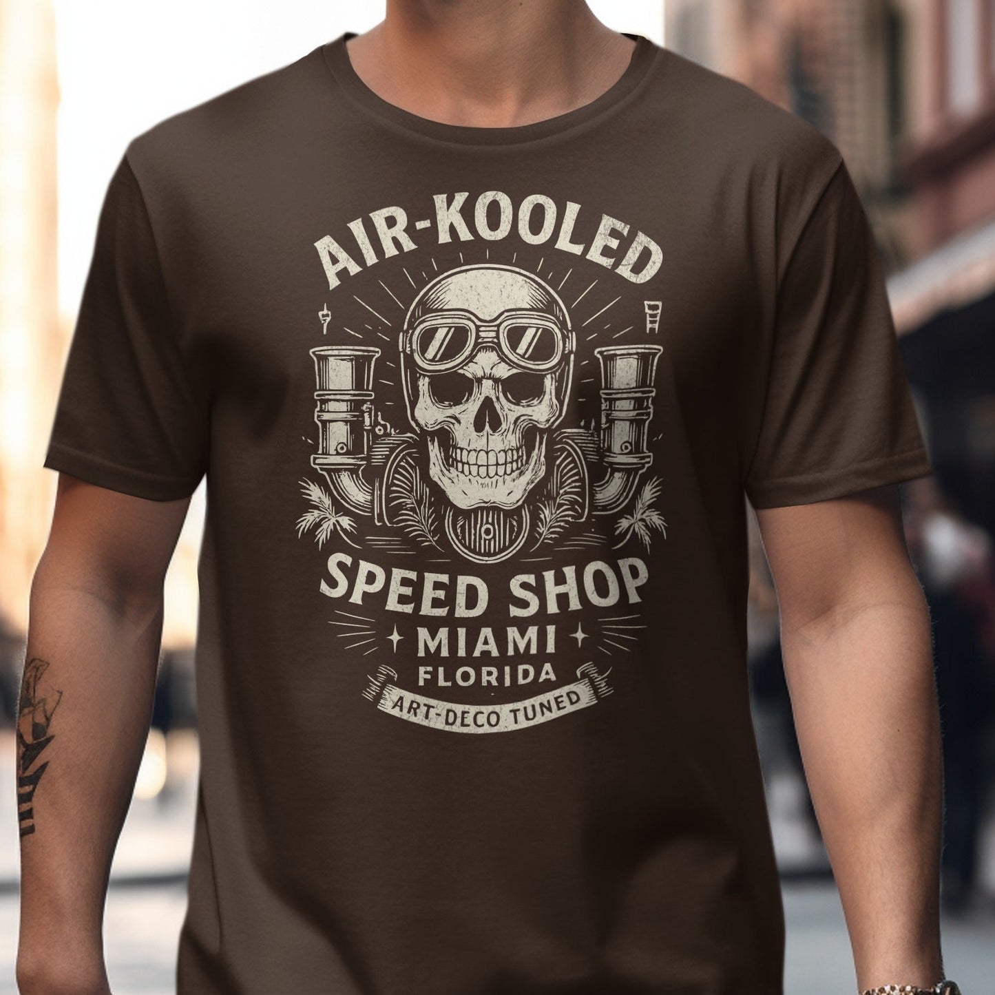 Air-Kooled Speed Shop Miami Graphic T-Shirt product type