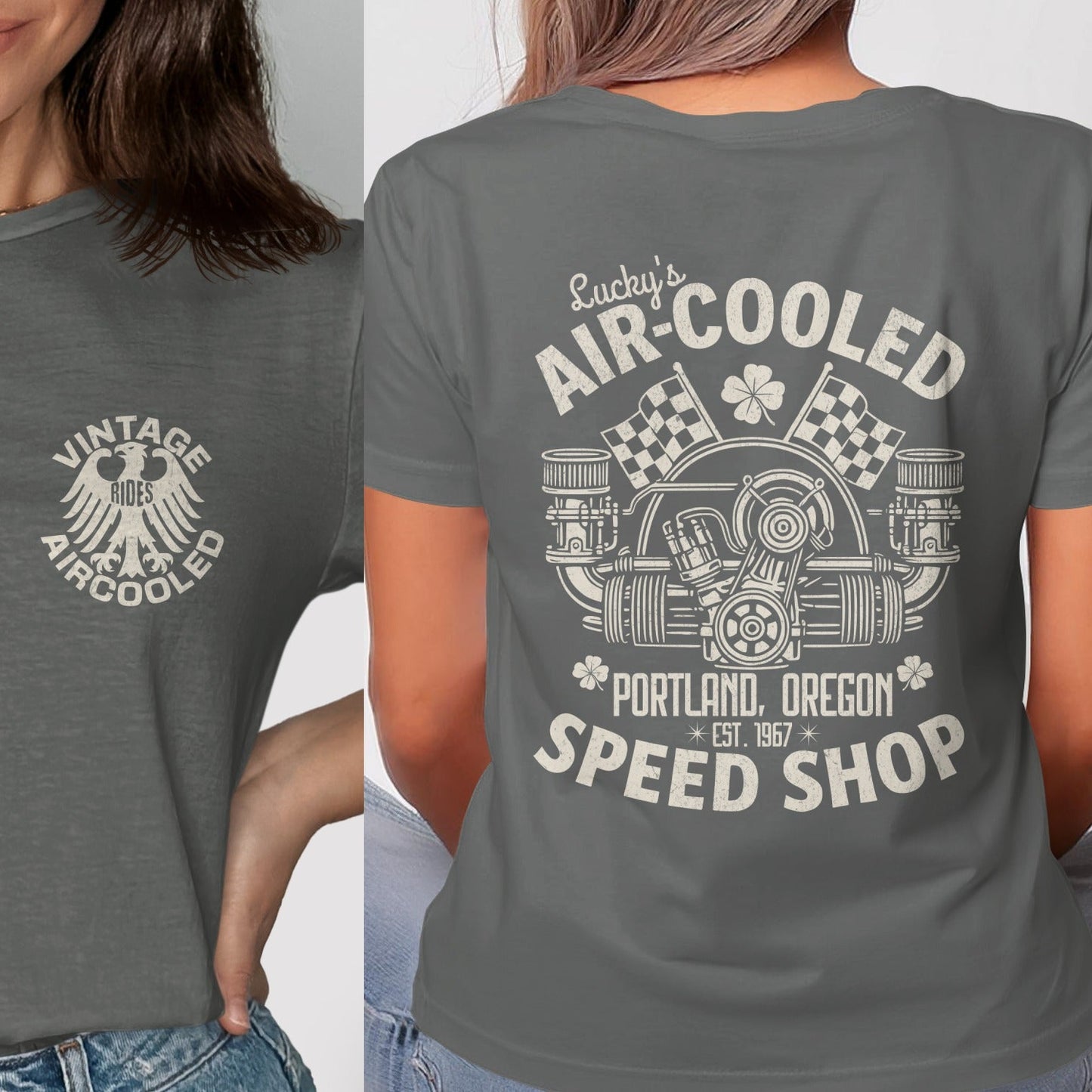 Vintage Air Cooled Speed Shop Graphic Tee product