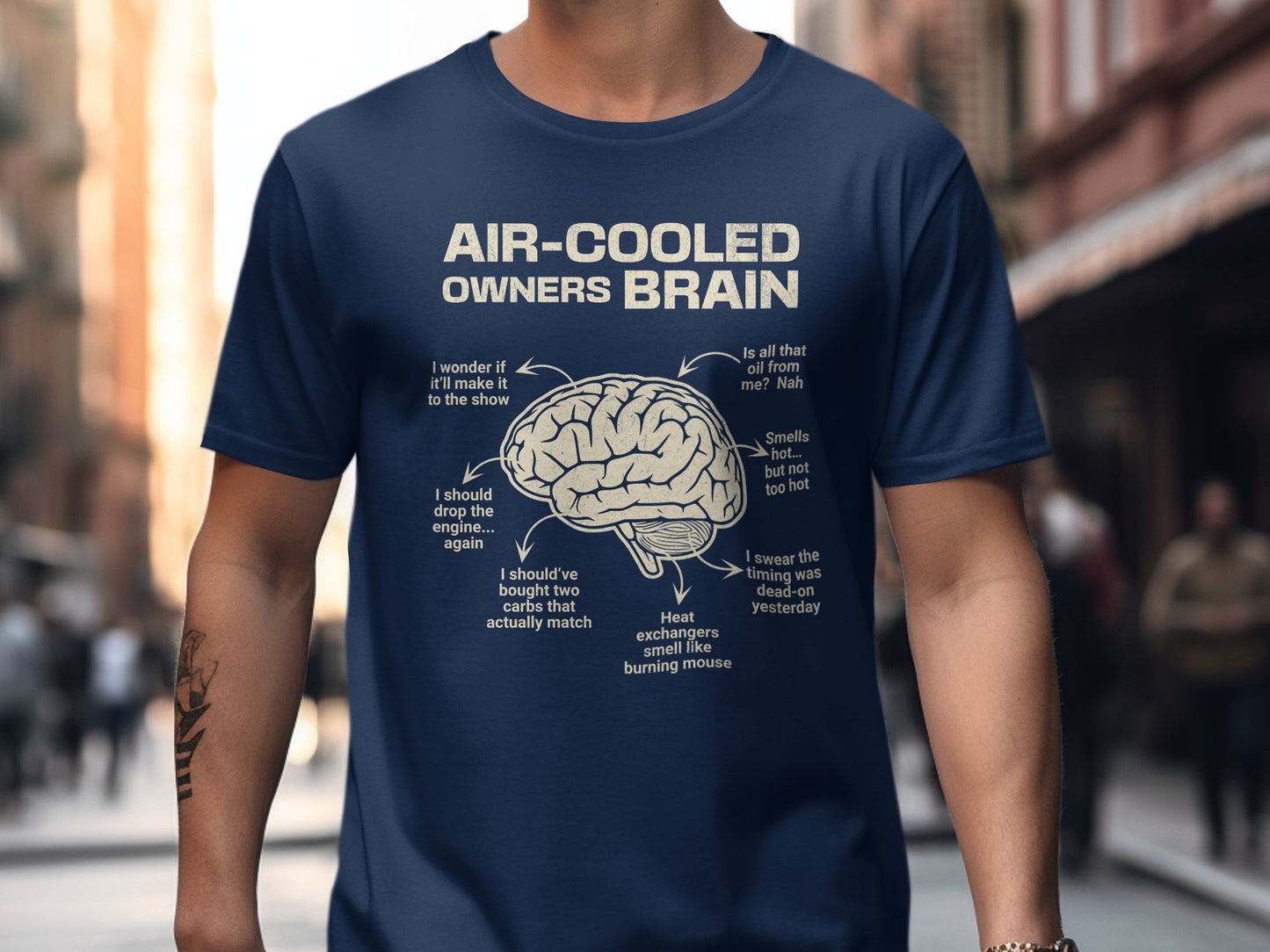 Air-Cooled Owners Brain Humorous Graphic T-Shirt product