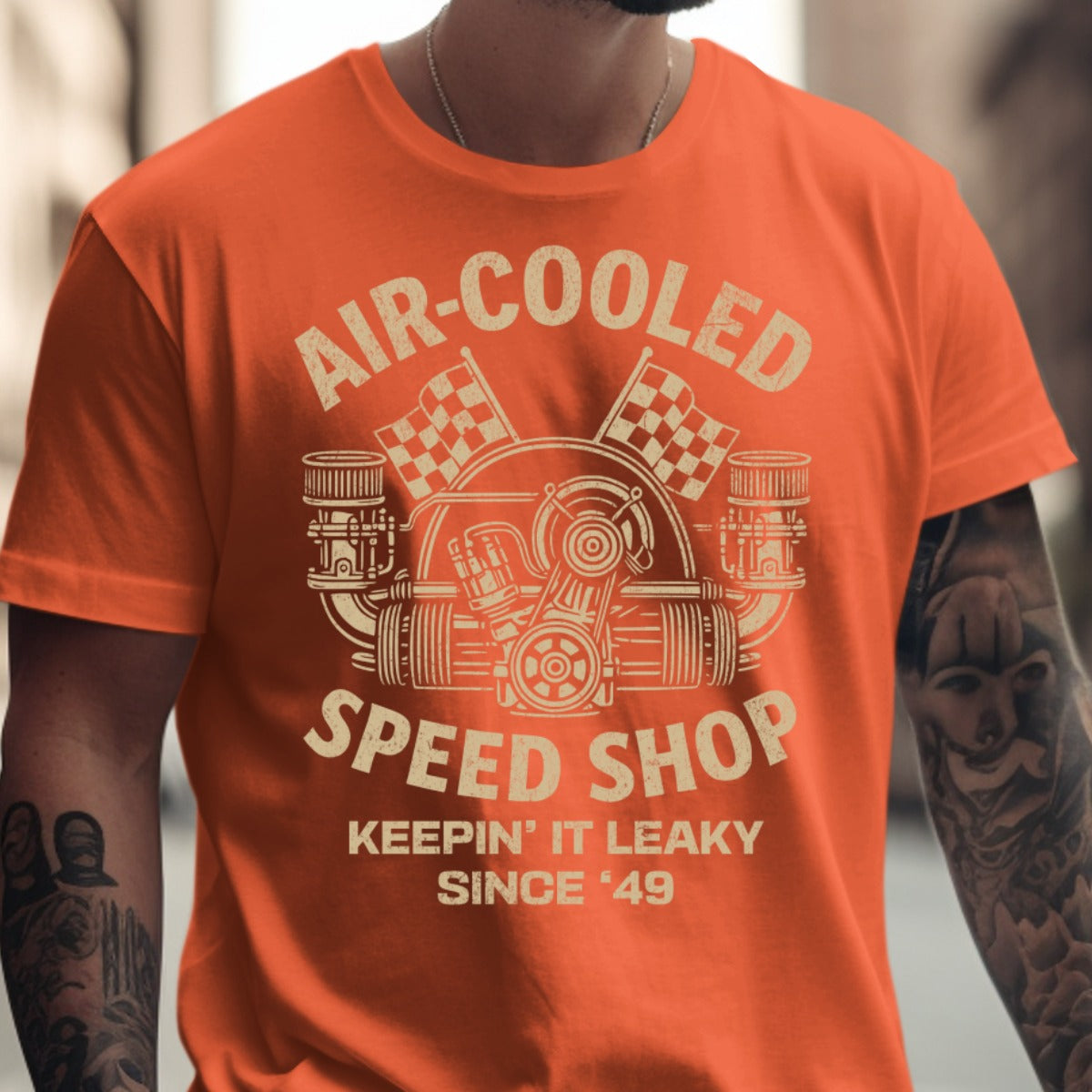 Air-Cooled Speed Shop Printed Graphic T-shirt Product