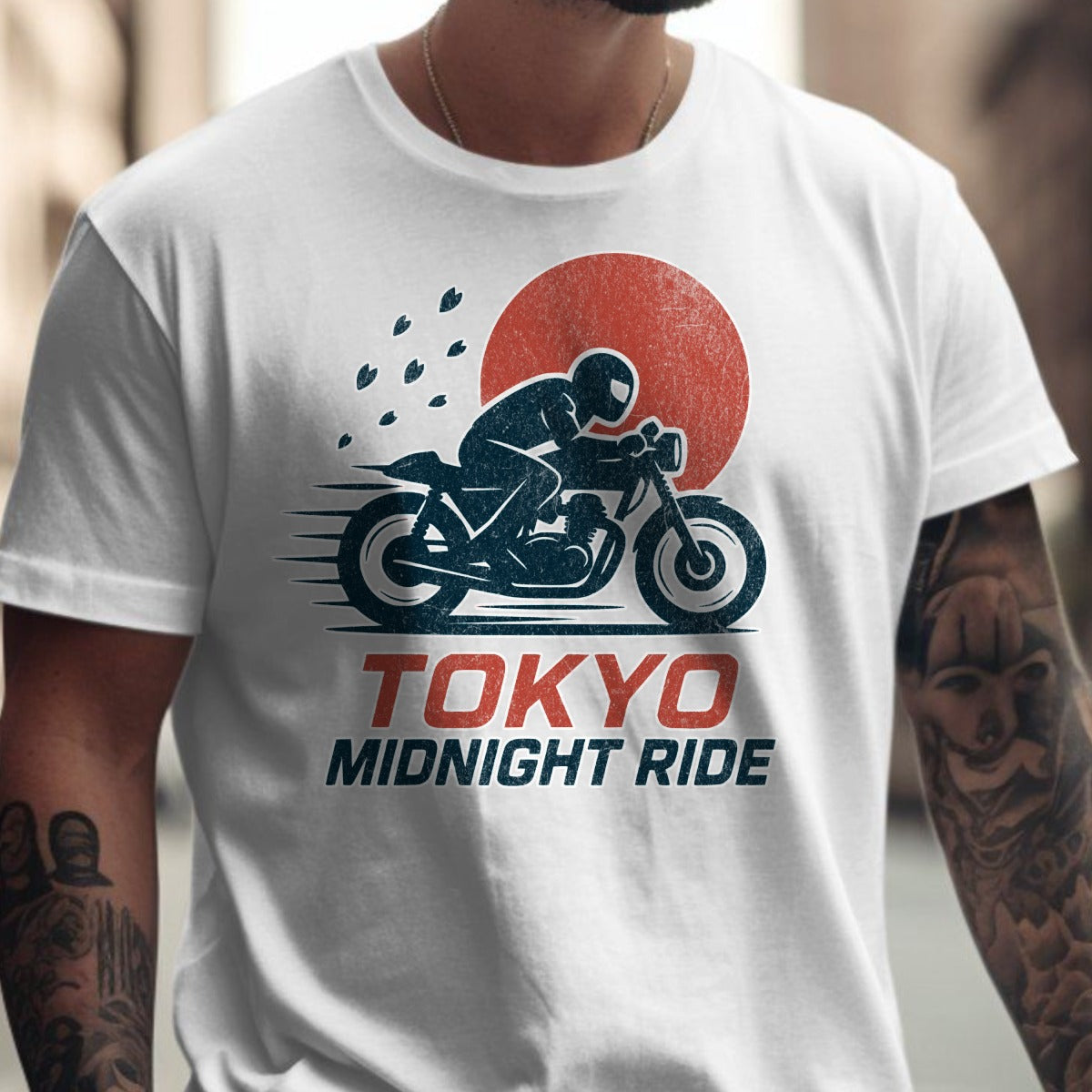 Tokyo Midnight Ride Motorbike Graphic T-Shirt product