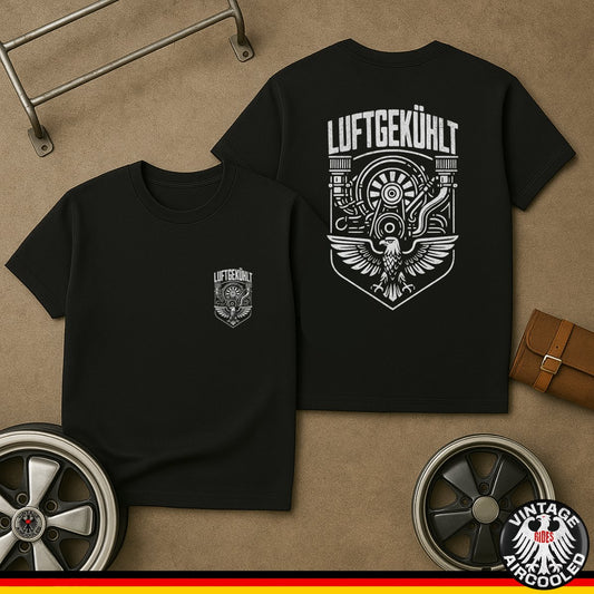 Vintage Aircooled Luftgekühlt Black T-Shirt product