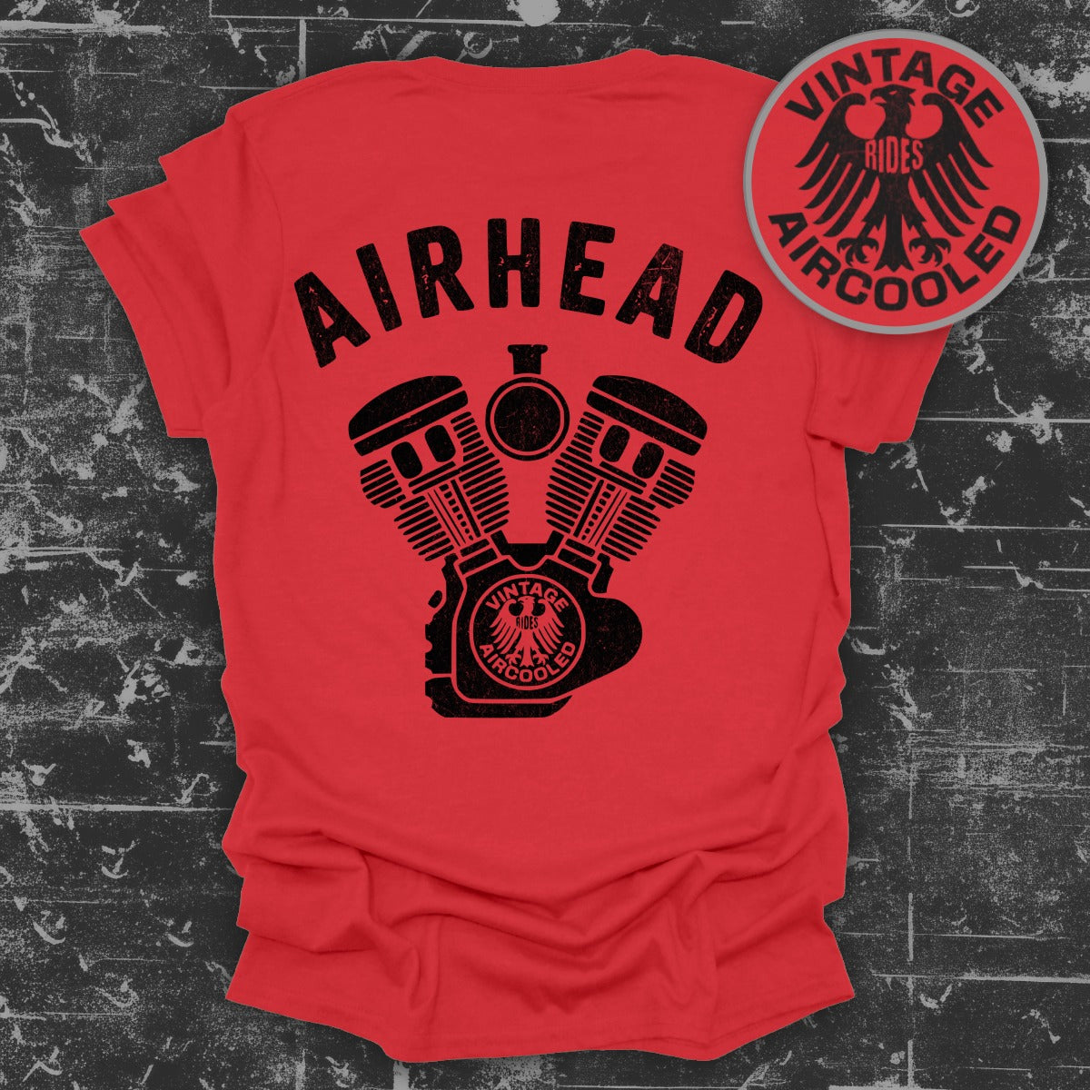 Vintage Rides Aircooled Red Airhead T-Shirt product type