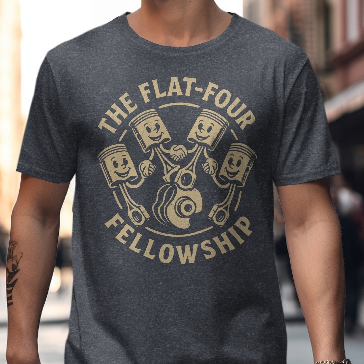 The Flat-Four Fellowship Graphic T-Shirt product type