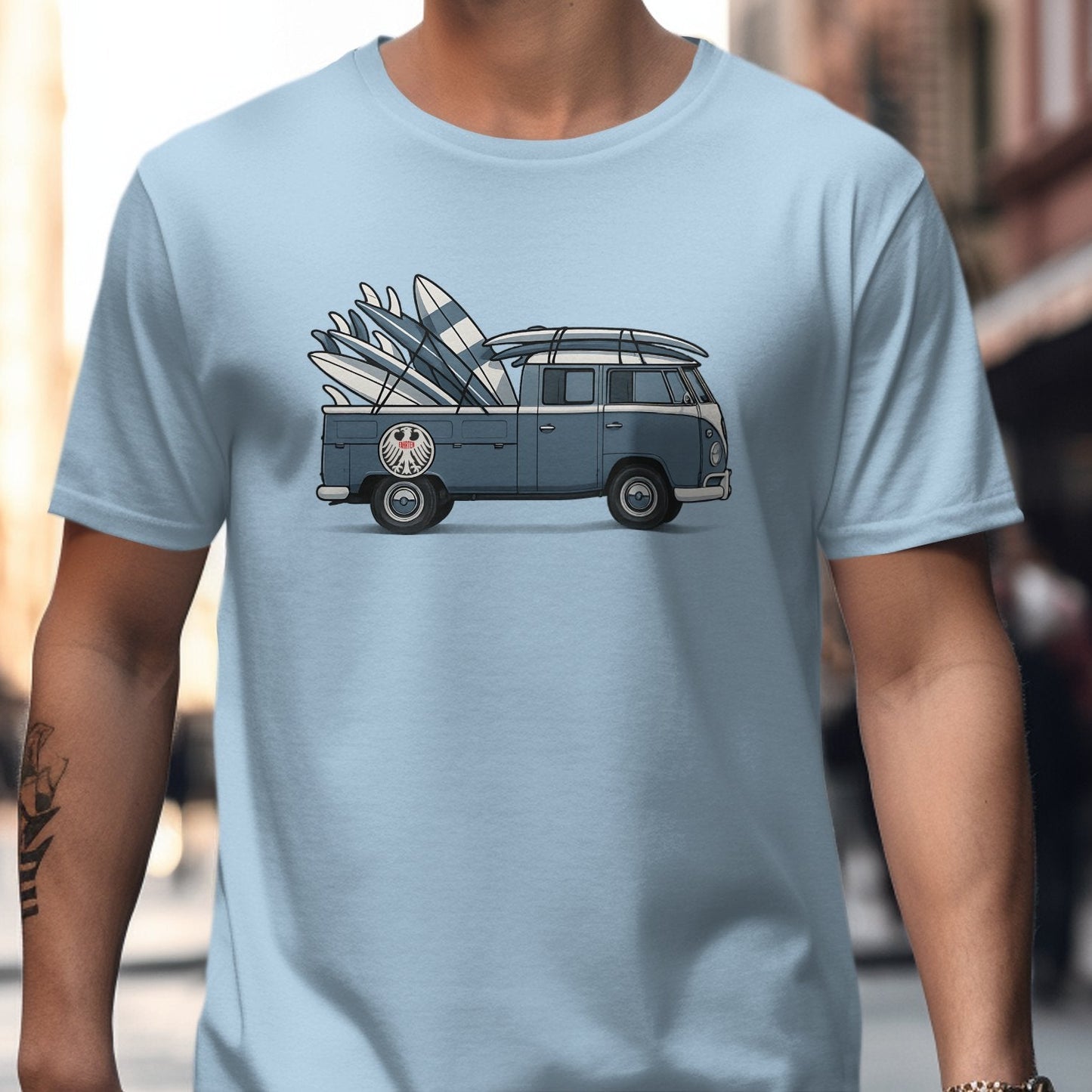 Surfboard Van Graphic Design T-shirt product type