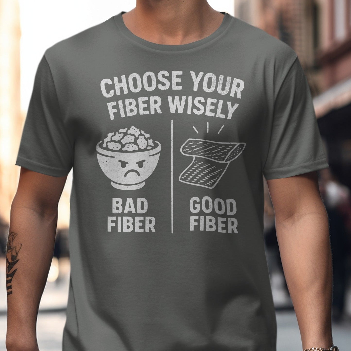 Choose Your Fiber Wisely Humorous Graphic Tee product