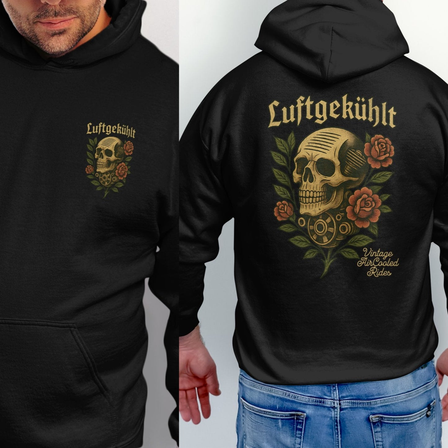 Luftgekühlt Skull and Roses Vintage Hoodie product