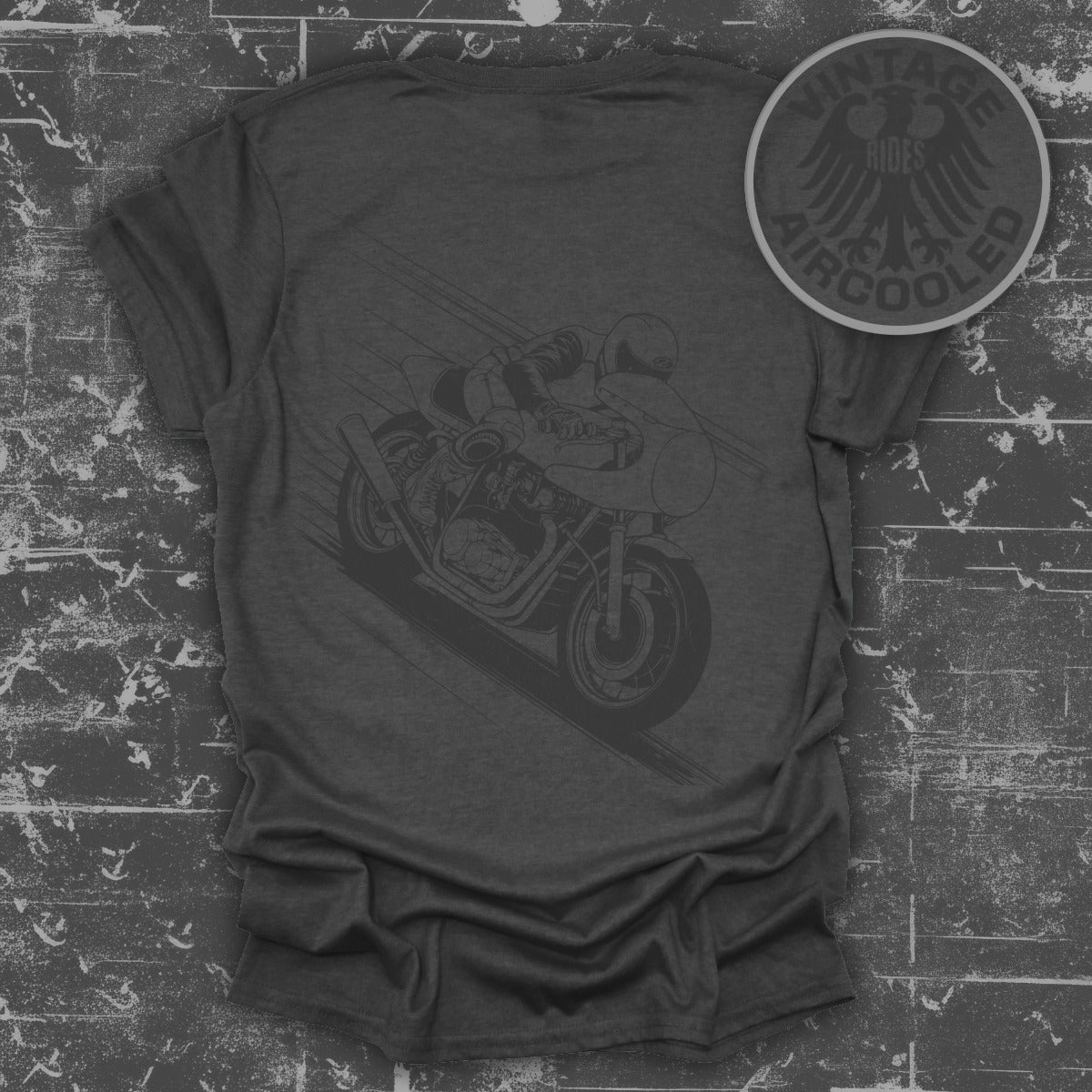Vintage Rides Aircooled Motorcycle Graphic T-Shirt product type