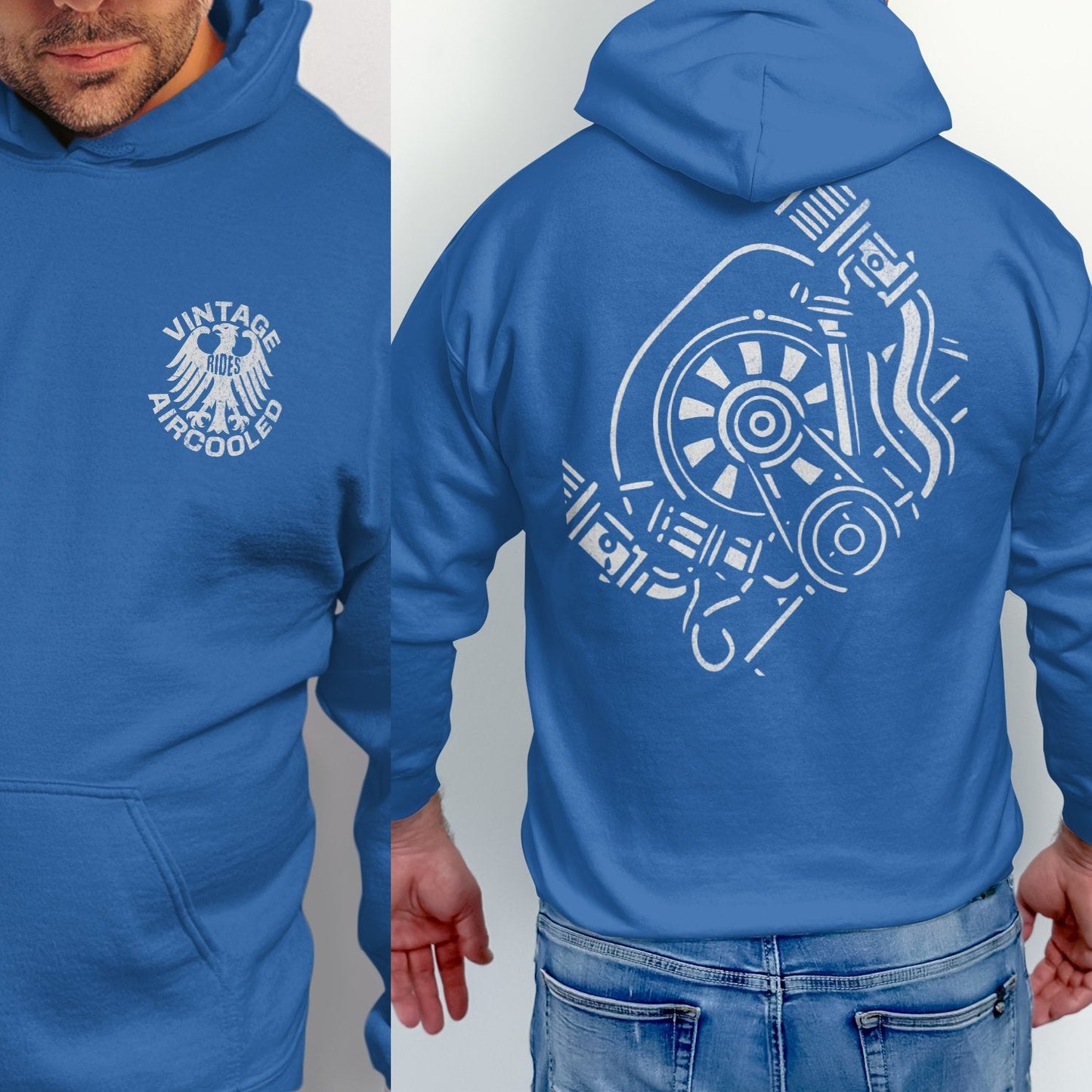 Vintage Aircooled Engine Print Hoodie product type