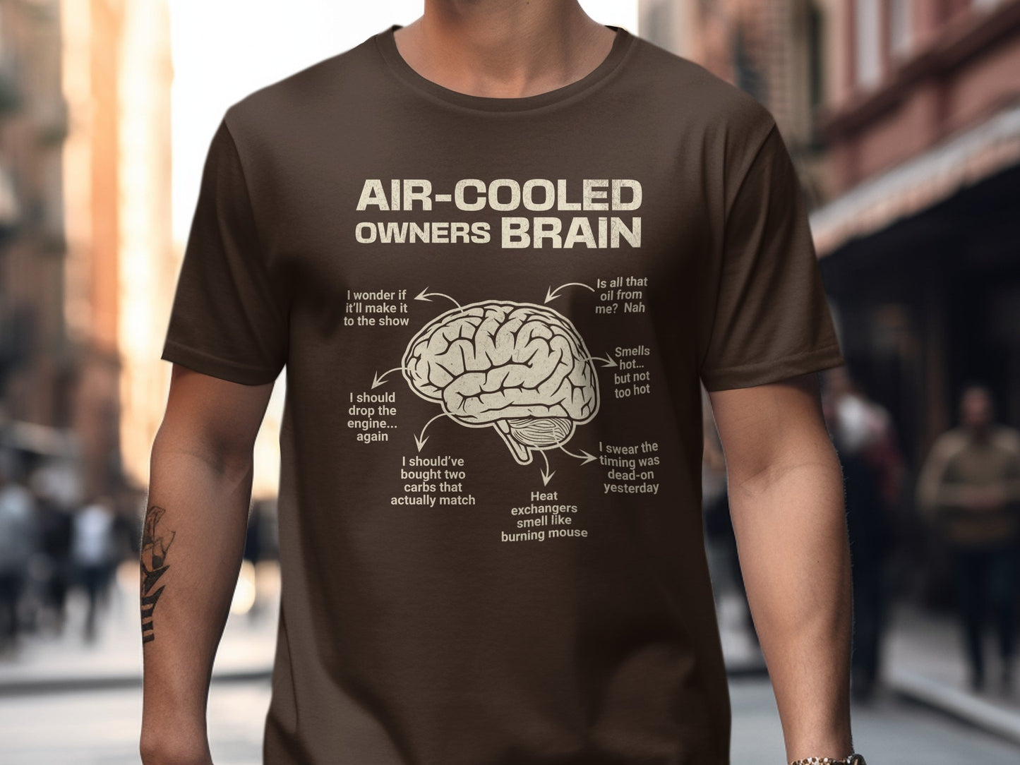 Air-Cooled Owners Brain Funny Graphic T-Shirt product