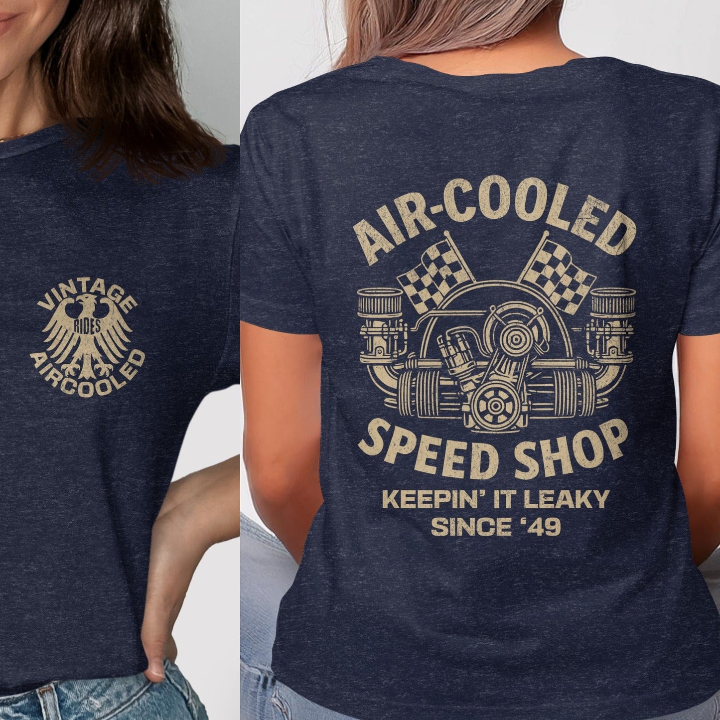 Vintage Air Cooled Speed Shop T-shirt product type