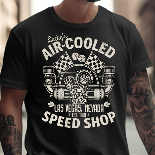 Lucky's Air-Cooled Speed Shop Graphic T-Shirt product