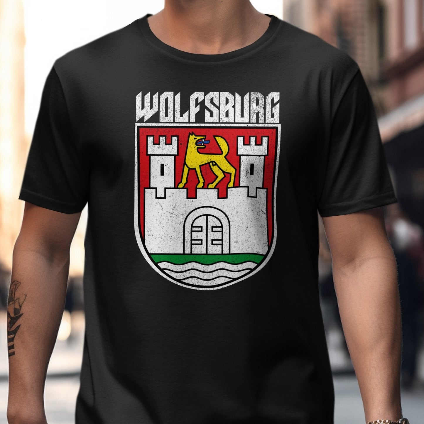 Wolfsburg City Emblem Casual Graphic Tee Shirt product