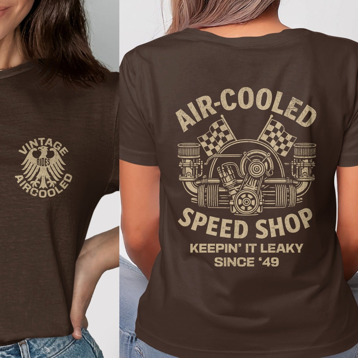 Vintage Air Cooled Speed Shop Graphic Tee product