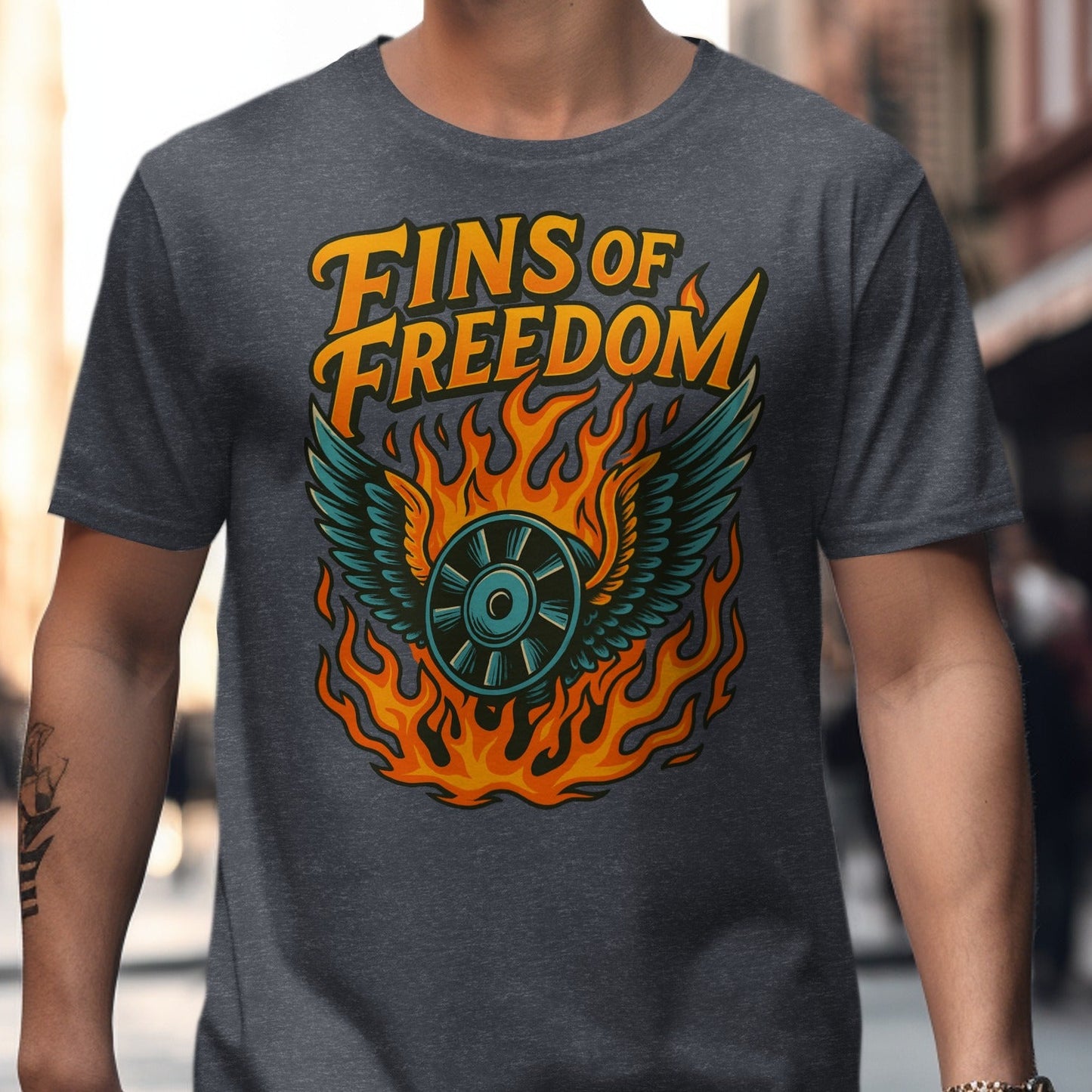 Fins of Freedom Graphic T-Shirt product