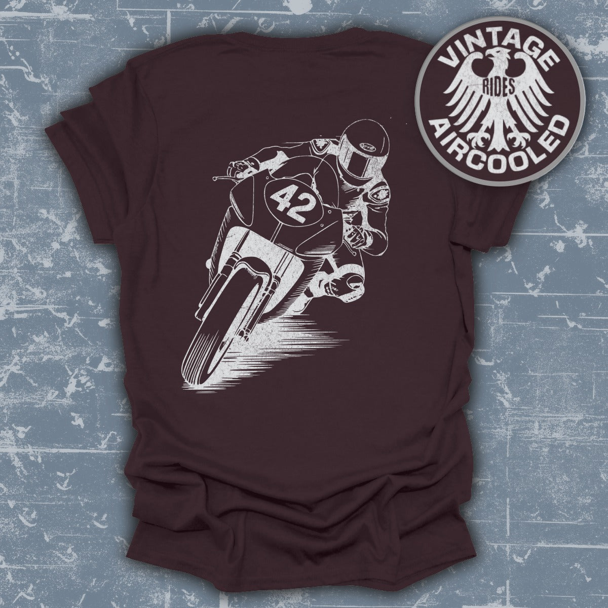Vintage Rides Aircooled Motorcycle Rider T-Shirt product type