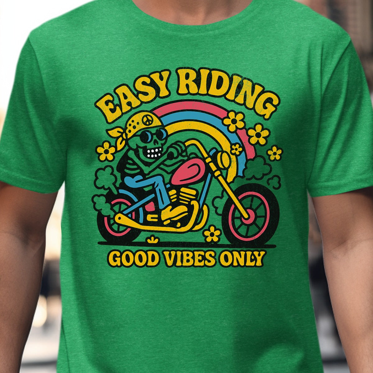 Easy Riding Good Vibes Only Colorful T-Shirt product type