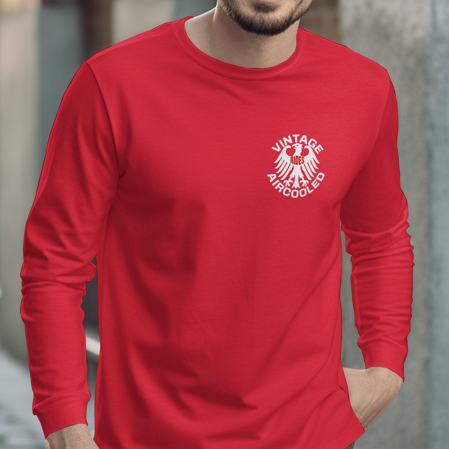 Vintage Aircooled Long Sleeve Red Shirt product type