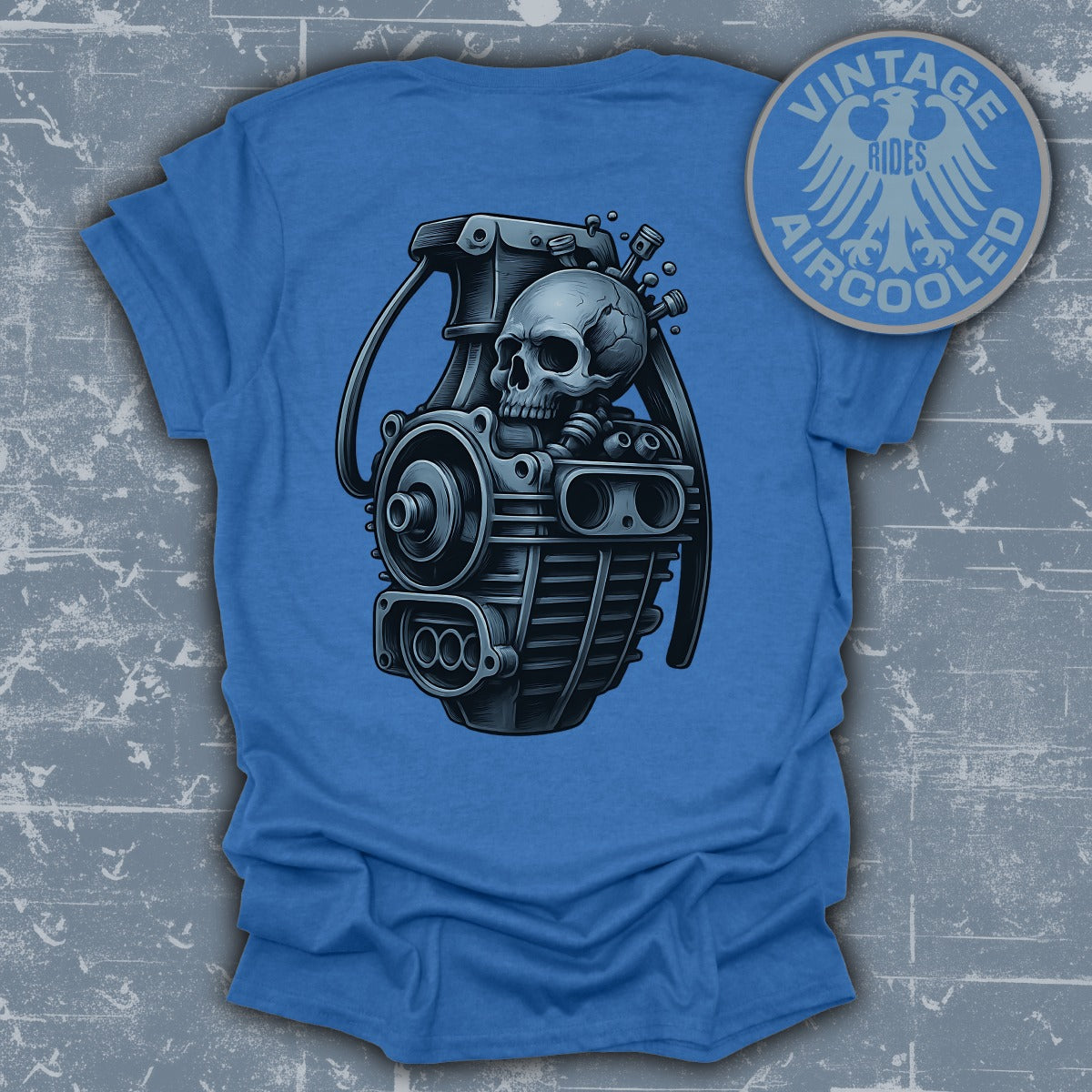 Vintage Rides Aircooled Skull Graphic T Shirt product type
