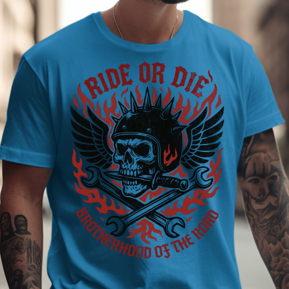 Ride Or Die Brotherhood Of The Road Skull product