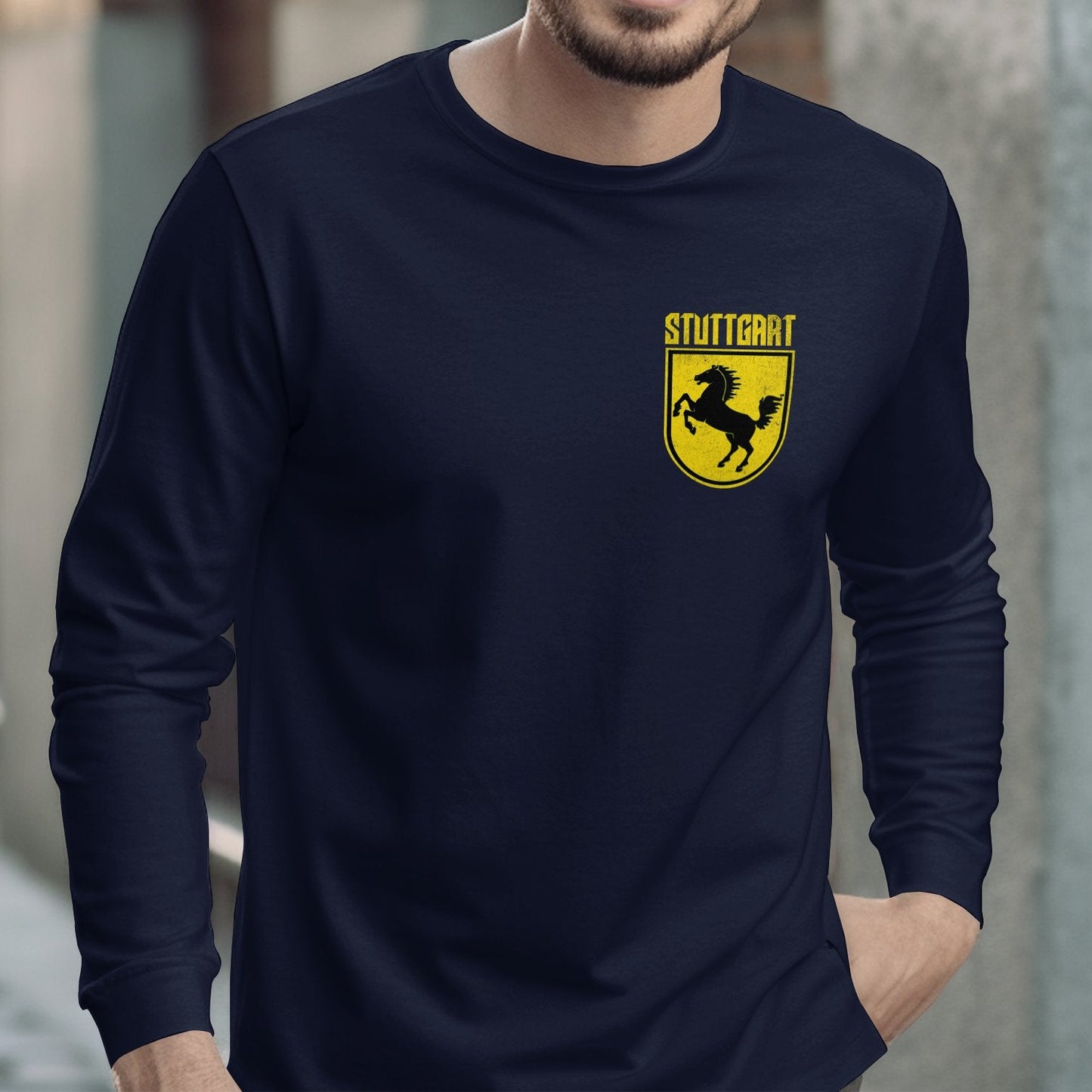 Stuttgart Yellow Emblem Long Sleeve Shirt product type