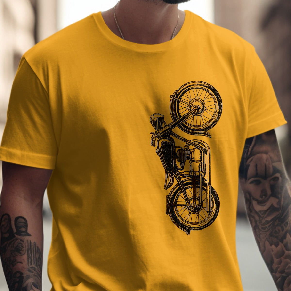 Vintage Motorcycle Print Graphic T-Shirt product type