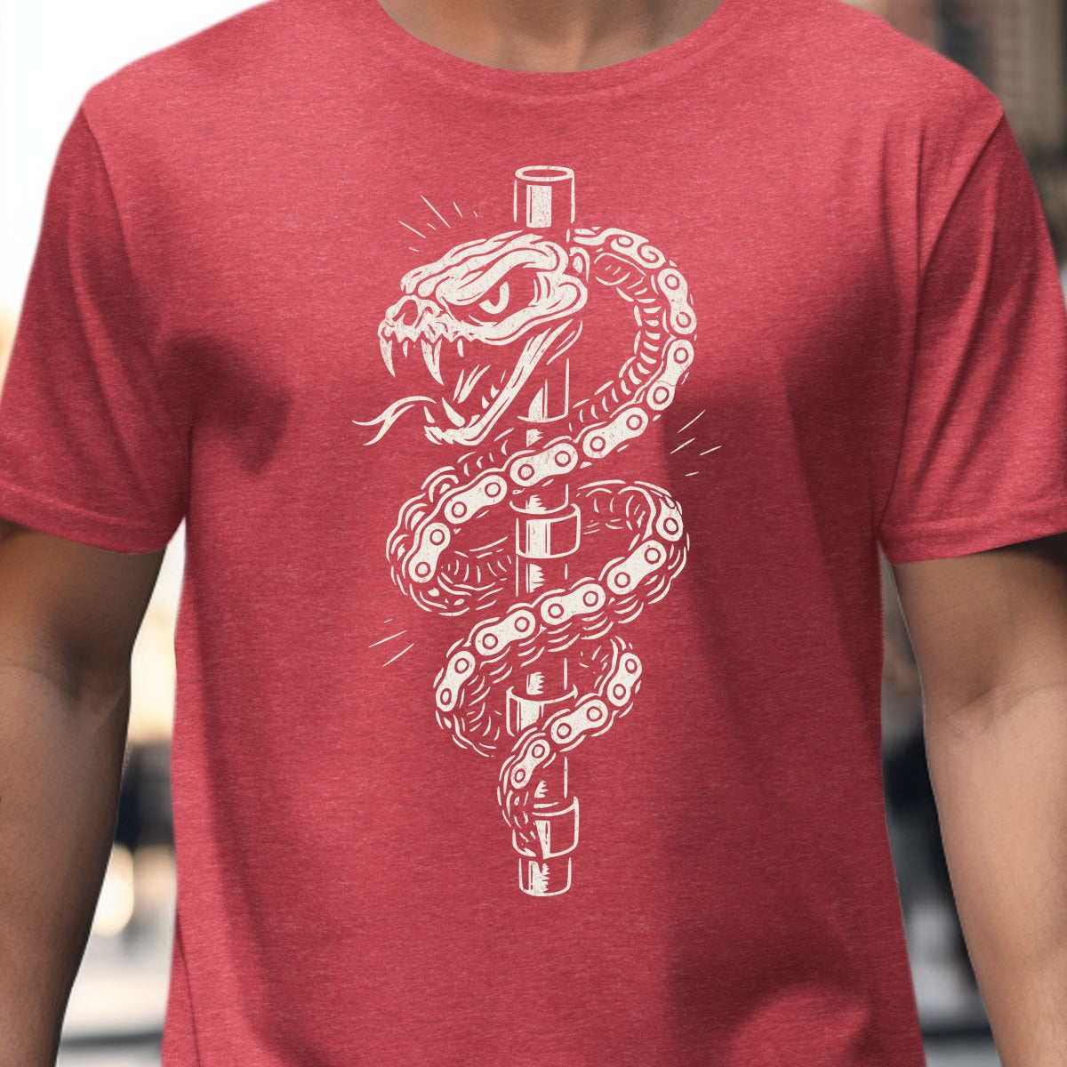 Fierce Snake Wrapped around Pole Graphic Shirt product type