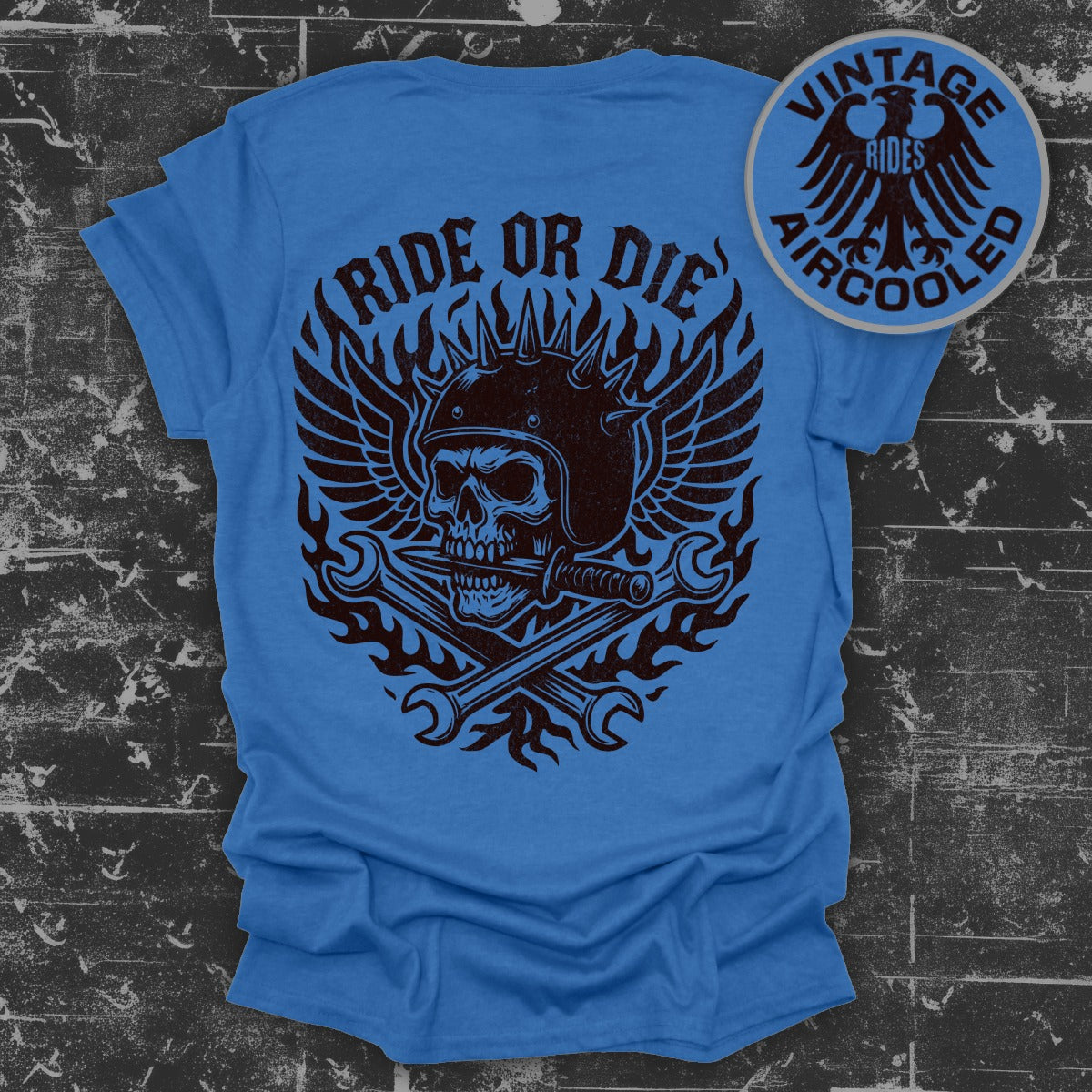 Ride or Die Skull Graphic T-shirt product