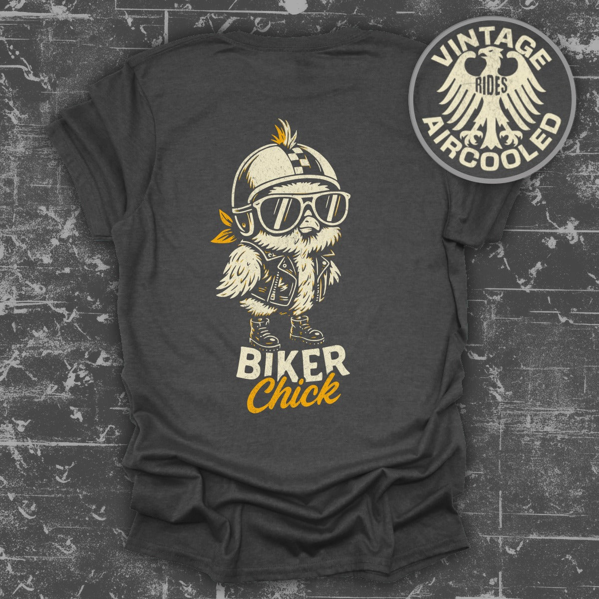 Vintage Aircooled Biker Chick Graphic T-shirt product