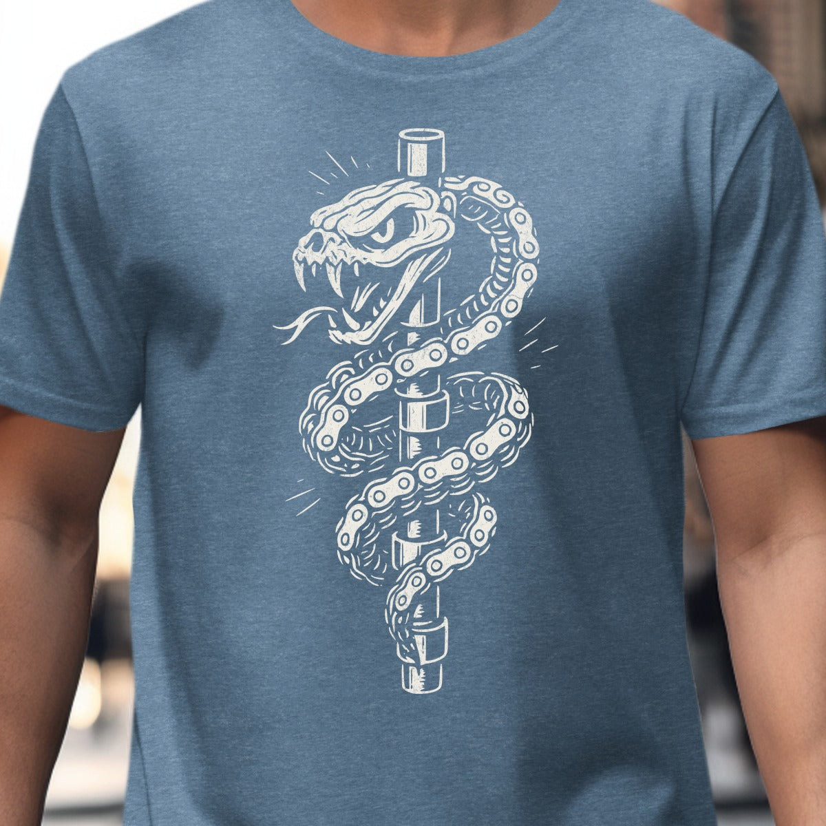 Fierce Snake Wrapped Around Pole Graphic T-shirt product type