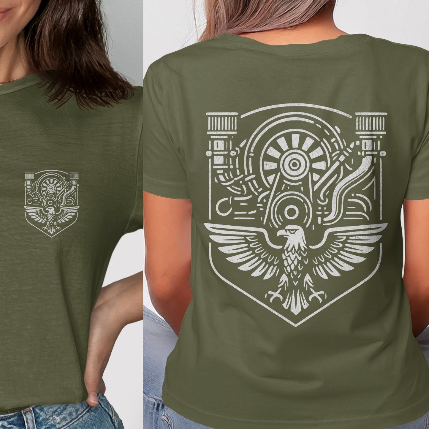 Motorcycle Engine Eagle Graphic Design Shirt product
