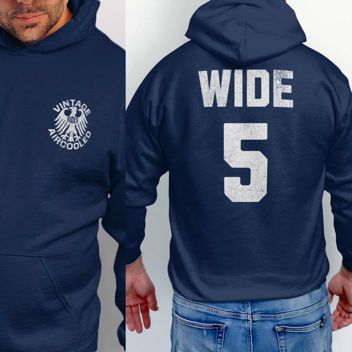 Vintage Aircooled Wide 5 Number Print Hoodie product