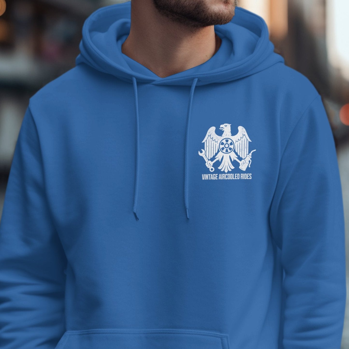Vintage Aircooled Rides Blue Hoodie product type