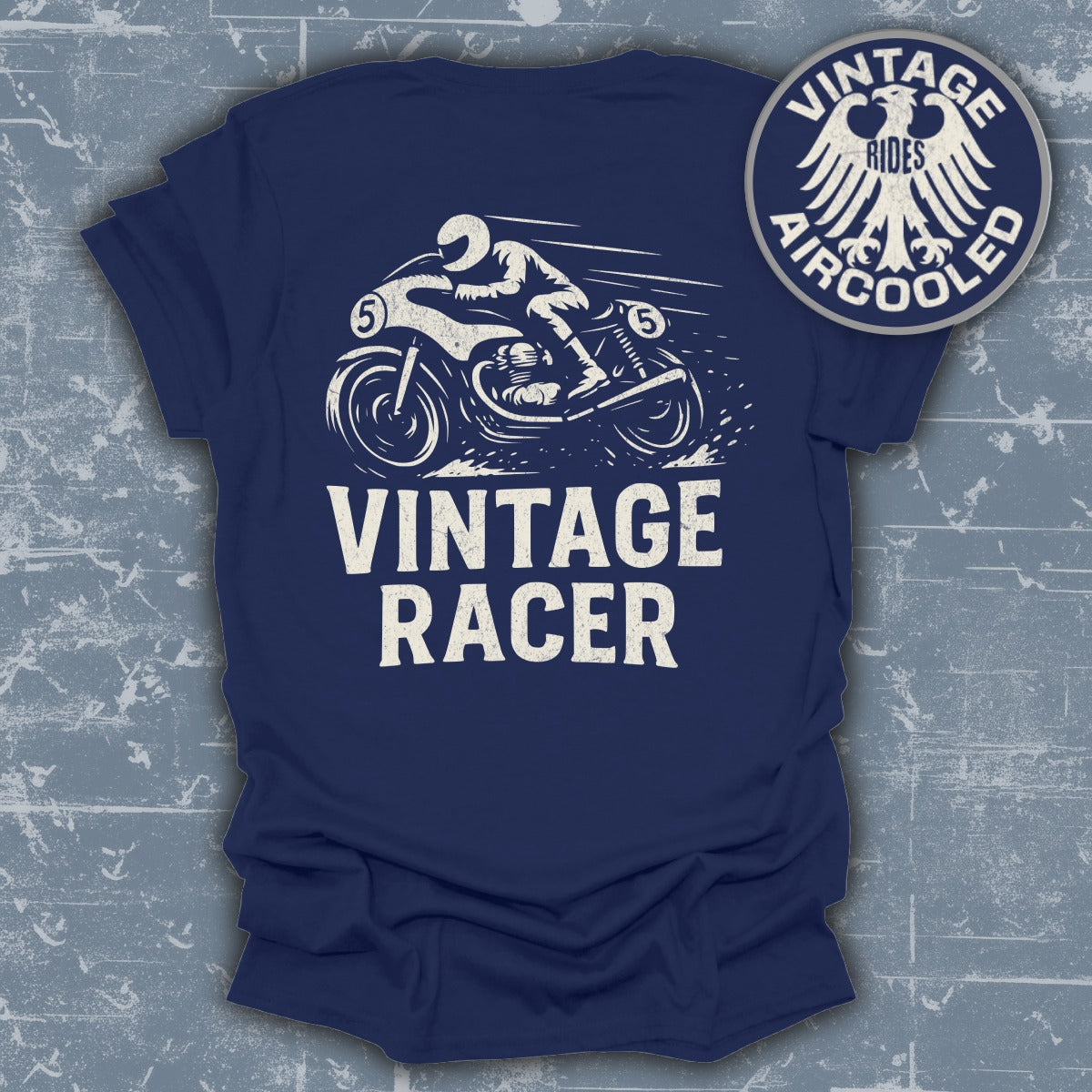 Vintage Racer Aircooled Motorcycle T-shirt product
