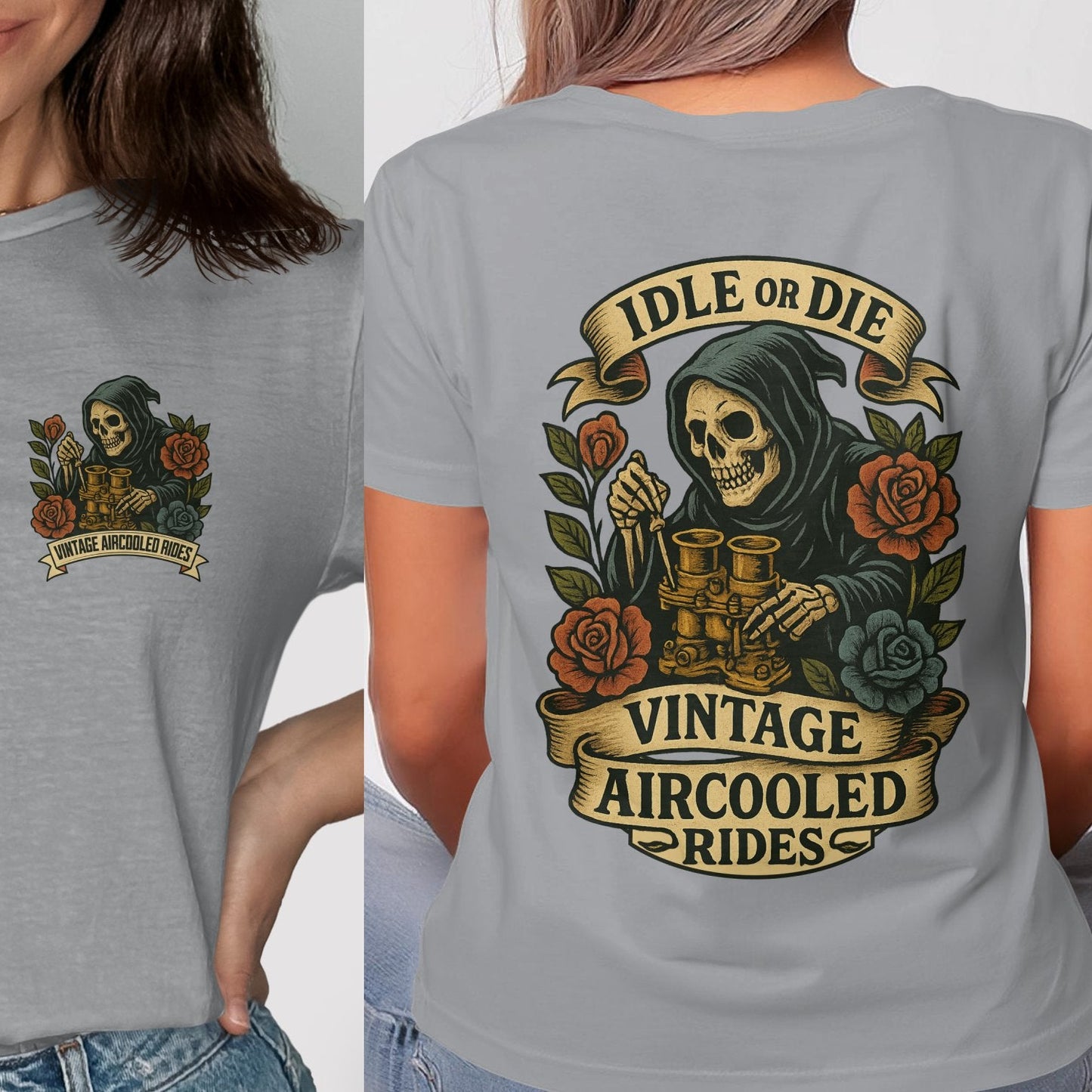 Idle or Die Vintage Aircooled Rides graphic product