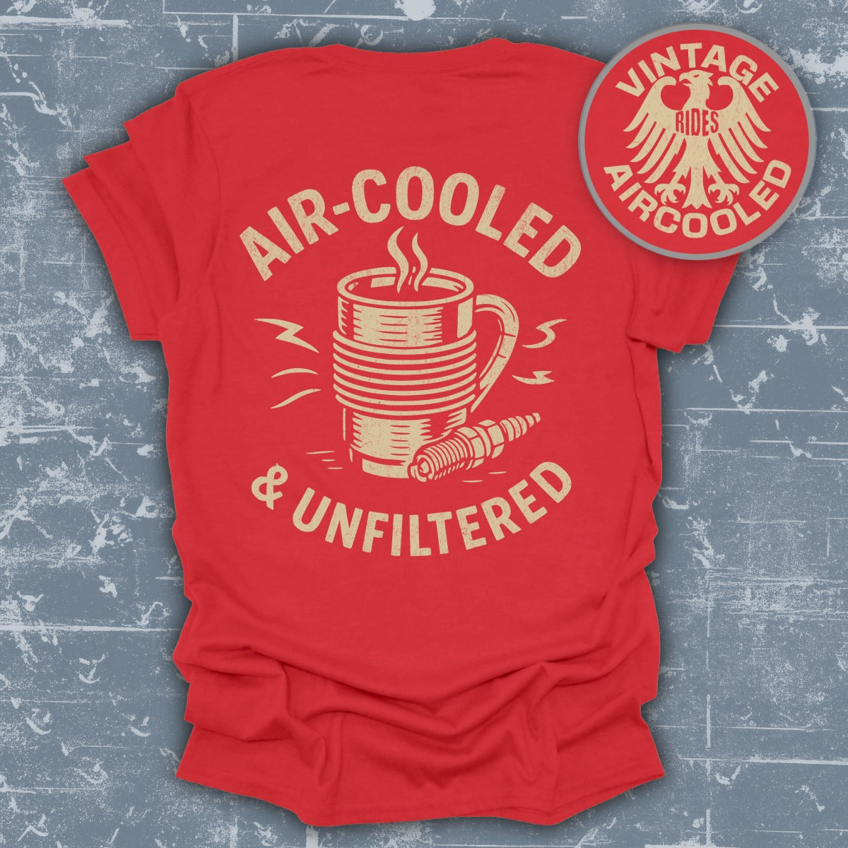 Vintage Rides Air Cooled and Unfiltered Shirt product type