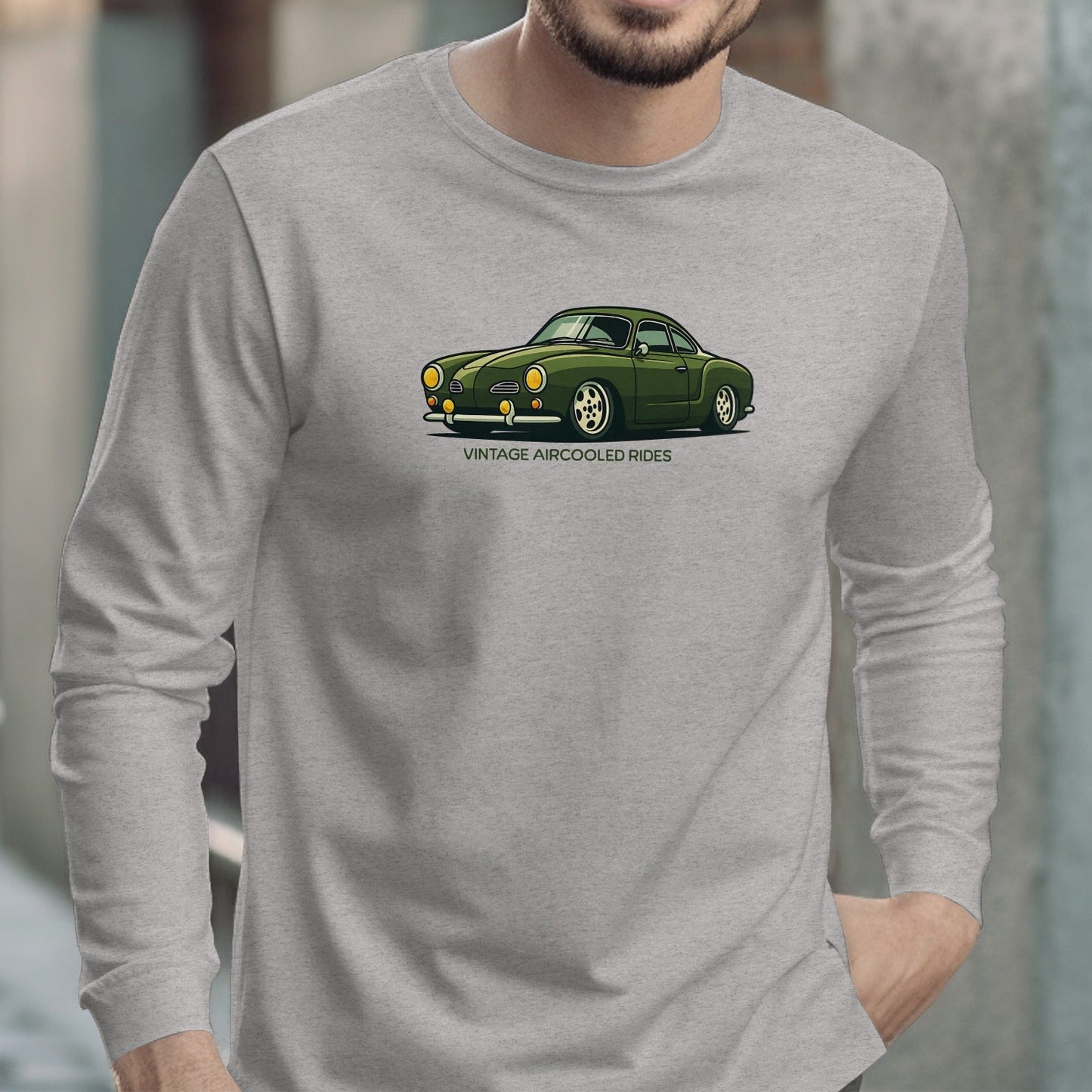 Vintage Aircooled Rides Green Classic Car Shirt product