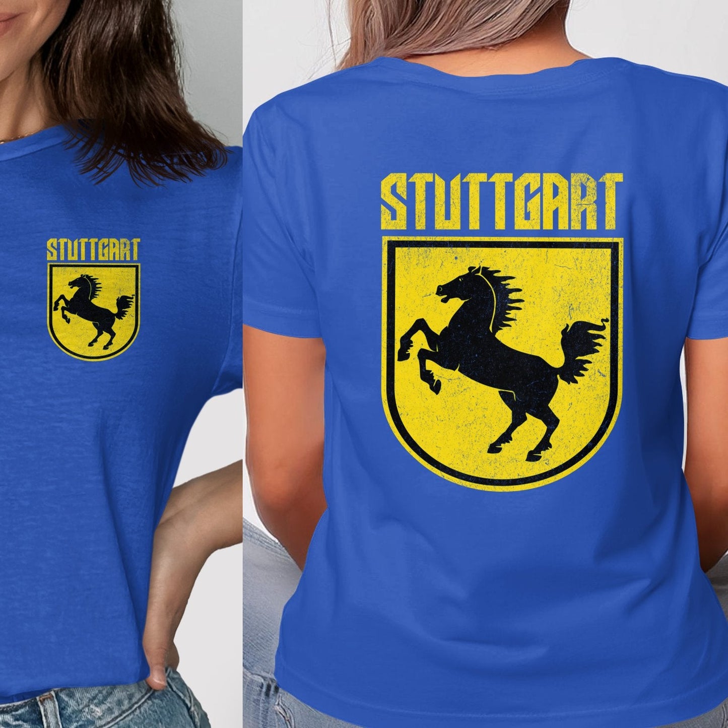 Blue Stuttgart Crest Graphic Tee Shirt product