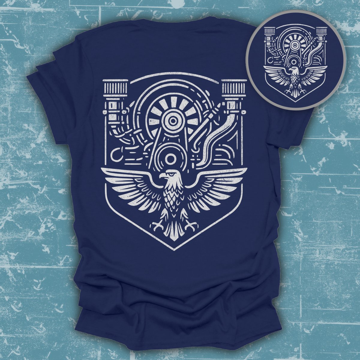 Vintage Eagle Engine Design Printed Shirt product type