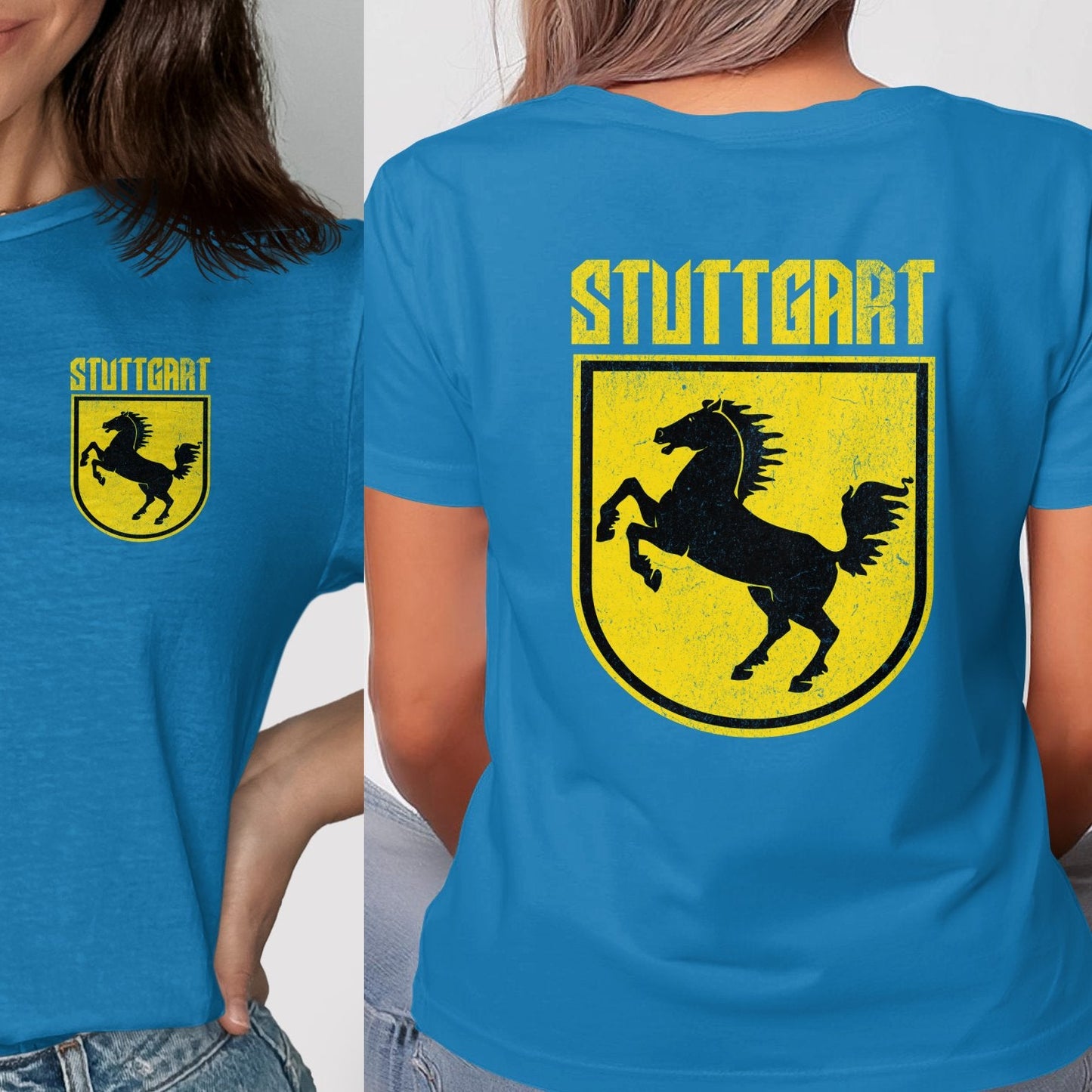 Stuttgart Yellow and Black Crest Graphic T-shirt product type