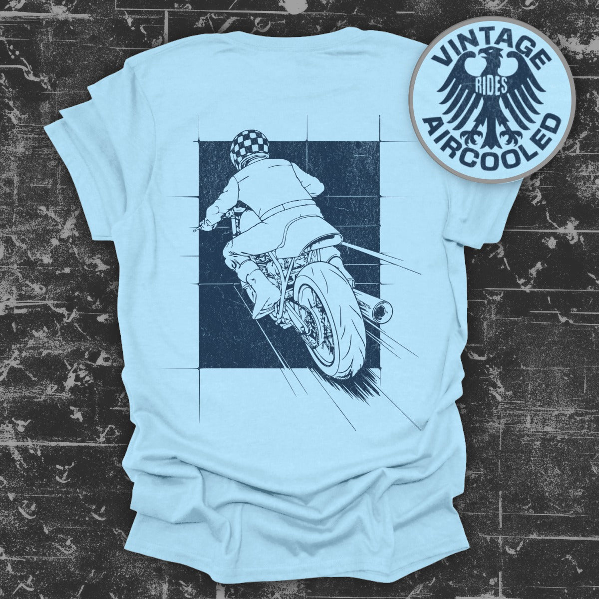 Vintage Rides Aircooled Motorcycle Graphic T-shirt product type