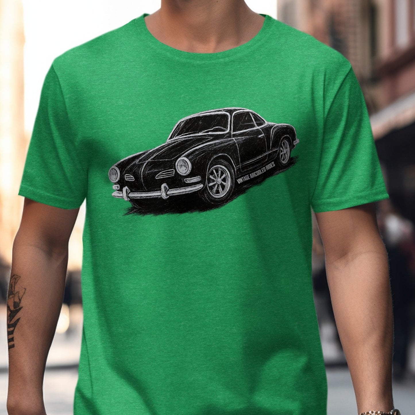 Classic Vintage Car Design Green Shirt product type