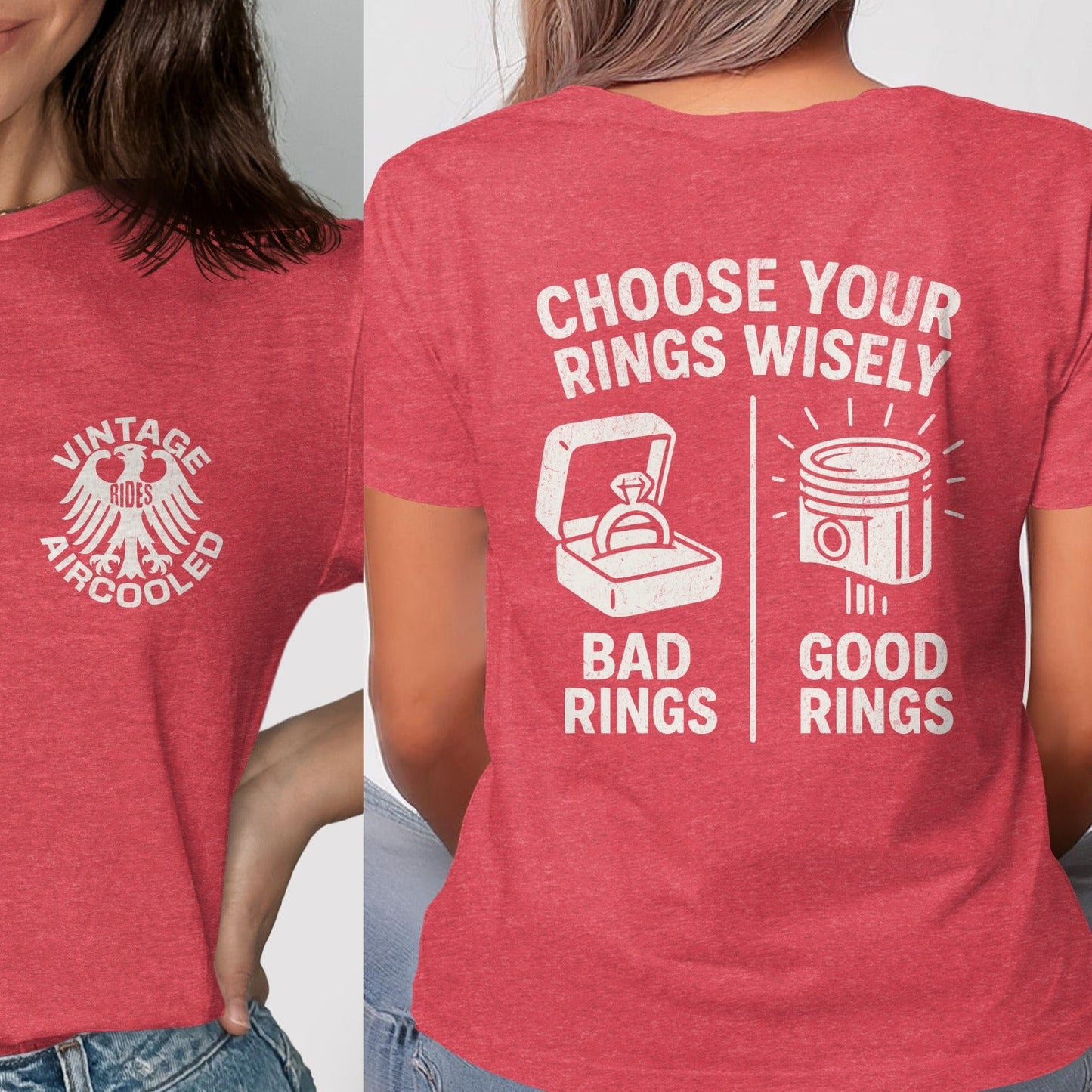 Vintage Aircooled Choose Your Rings Wisely T-shirt product type