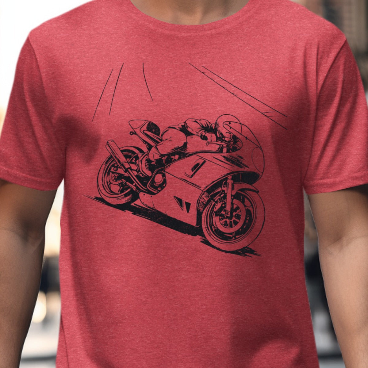 Red Graphic Motorcycle T-shirt for Everyday Wear product type