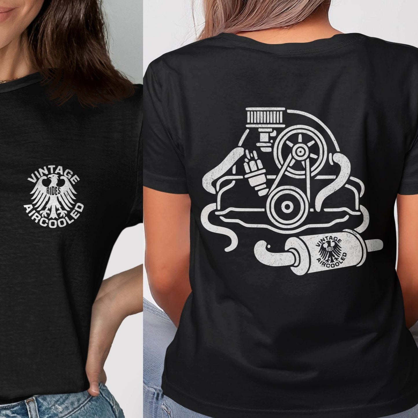 Vintage 1985 Aircooled Graphic Engine T-shirt product type