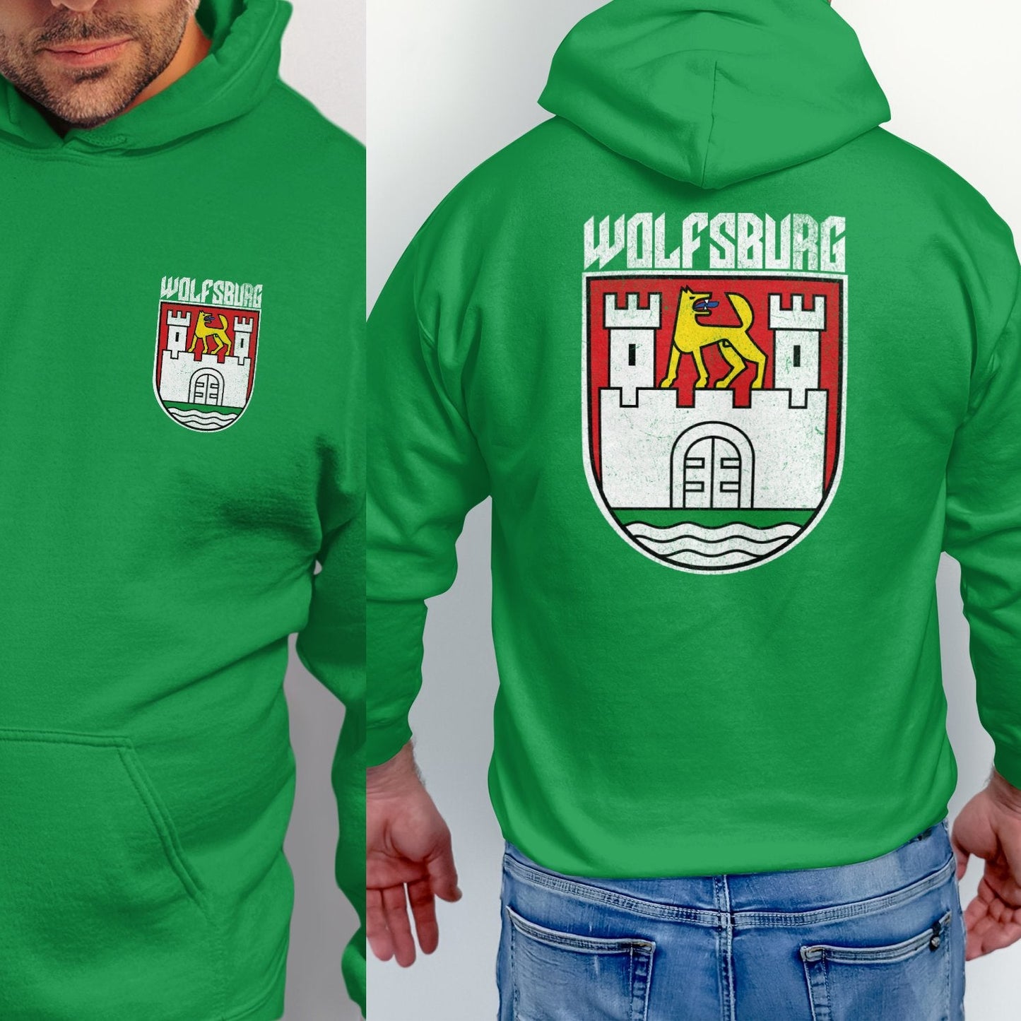 Wolfsburg Crest Green Graphic Hoodie product