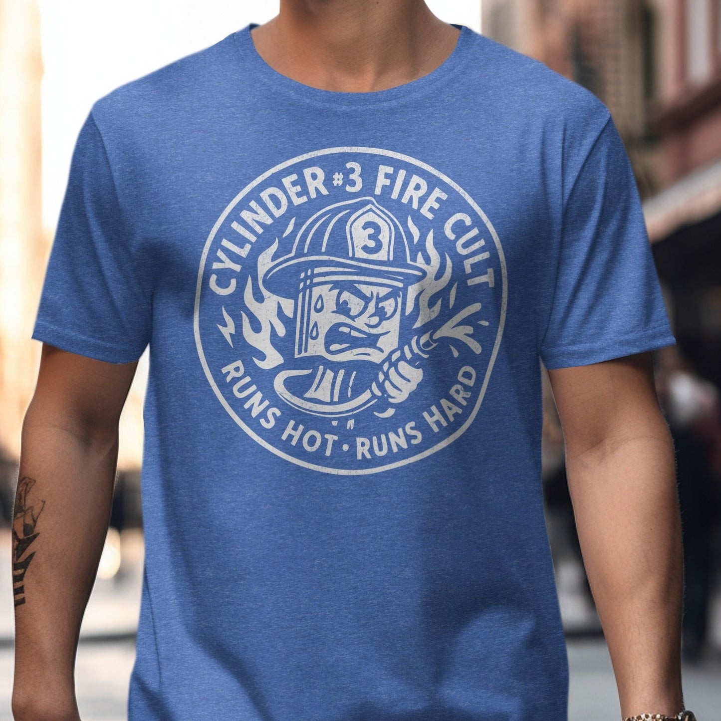 Cylinder Fire Cult Runs Hot Runs Hard T-shirt product