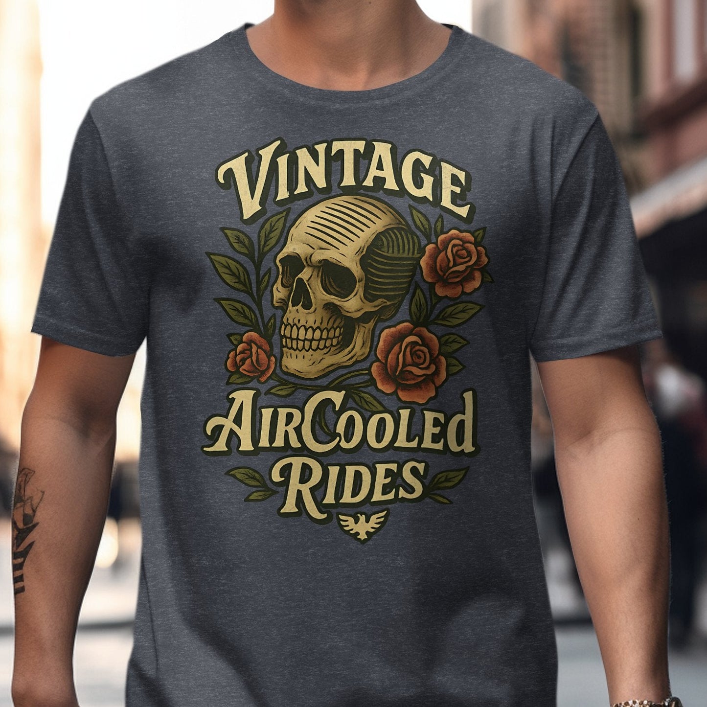 Vintage Air Cooled Rides Skull T-shirt product